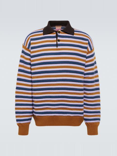 x The Elder Statesman cashmere and wool polo sweater