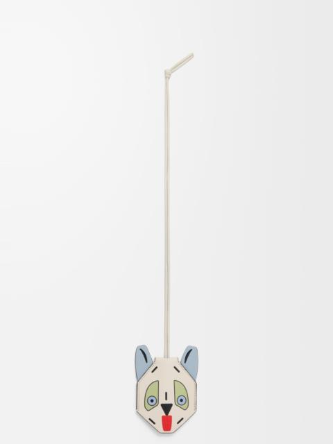 Futurist Cat keyfob in calfskin