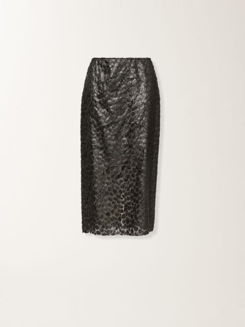Devoré velvet skirt