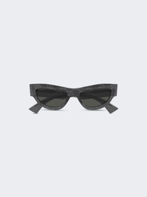 Cat-eye Sunglasses Transparent Grey