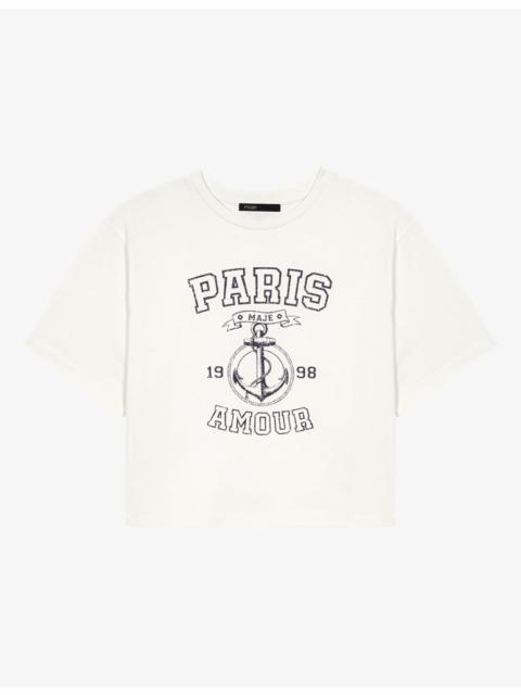 Sailor-Print Short-Sleeved Cotton-Jersey T-Shirt