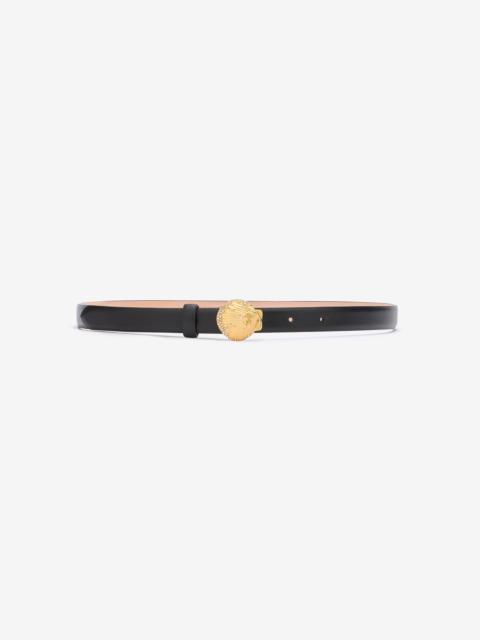 Leather Belt with Shell Buckle