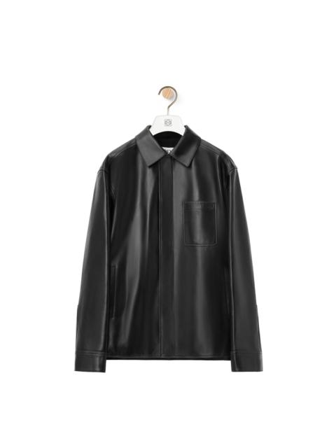 Overshirt in nappa lambskin