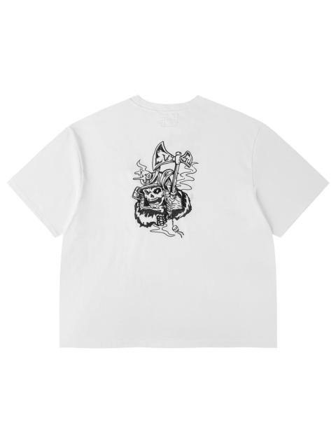 Skull Samurai Embroidery T-shirt