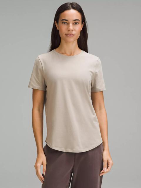 Love Curved-Hem Crewneck T-Shirt