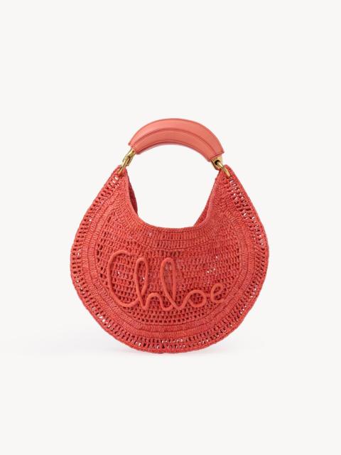 SUMMER BANANA HOBO BAG IN RAFFIA