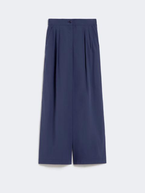 Wide-leg cotton poplin trousers - NAVY