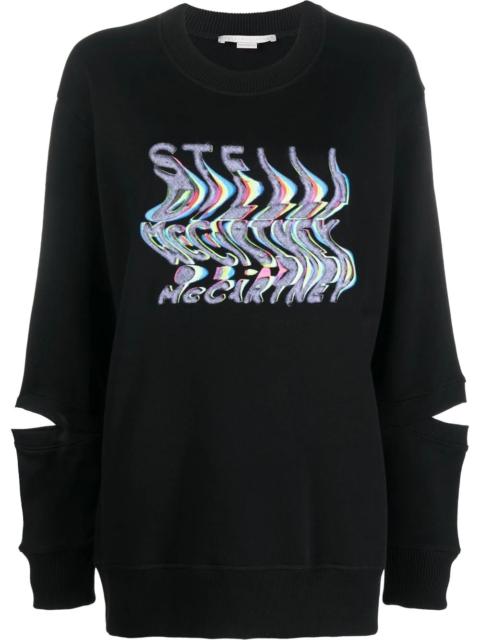 warped-logo oversized sweatshirt