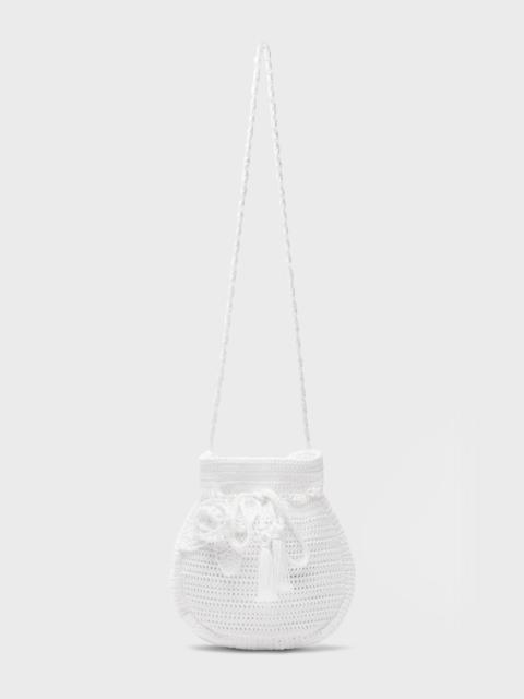 CROCHET COTTON BAG WITH ROSE DECORATIONS