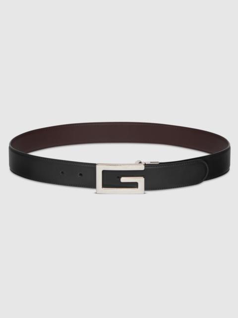 Reversible belt with Square G buckle