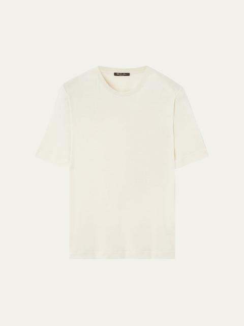 Men's Mazzorbo Silk and Cotton Crewneck T-Shirt