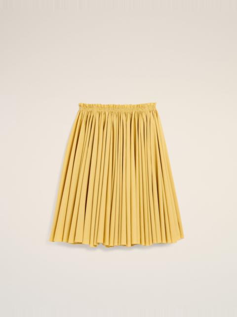 YELLOW COTTON MIDI COROLLA SKIRT