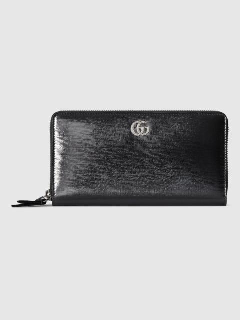 Bi-color GG Marmont zip around wallet