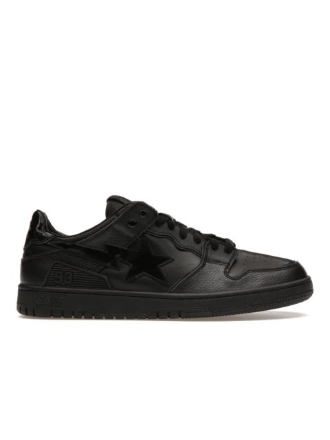 A Bathing Ape Bape SK8 Sta Triple Black Patent Leather Sta Logo
