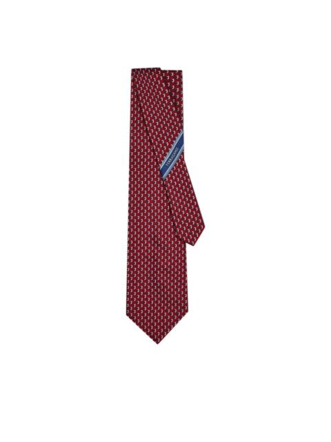 gancini-pattern silk tie
