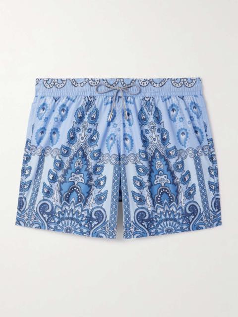 Straight-Leg Mid-Length Paisley-Print Swim Shorts