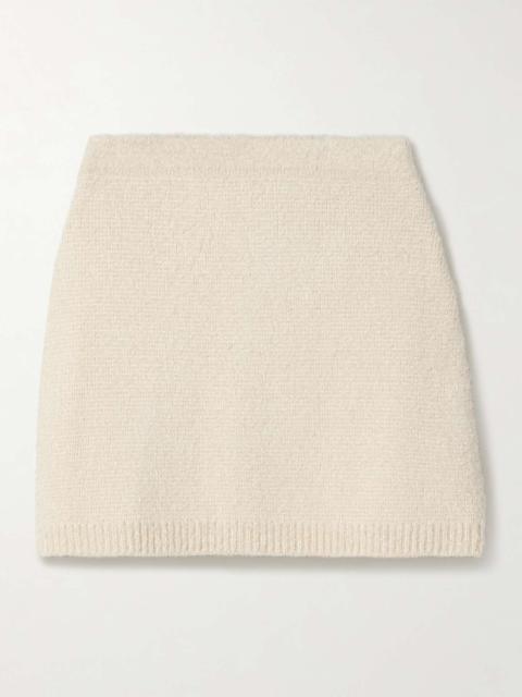 Darrion brushed silk and cashmere-blend mini skirt