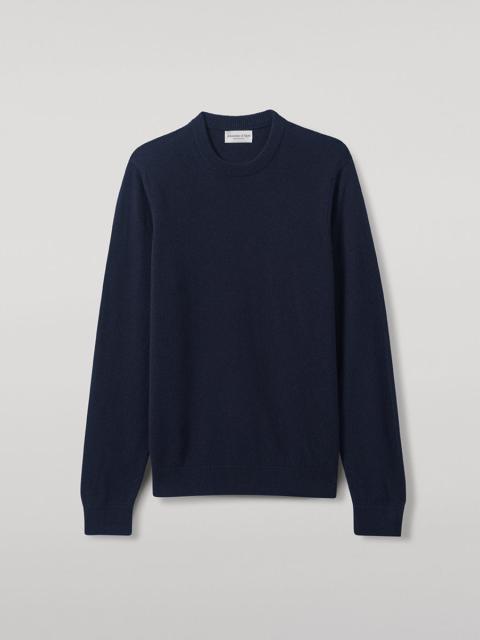 Classic Cashmere Navy Round Neck Jumper