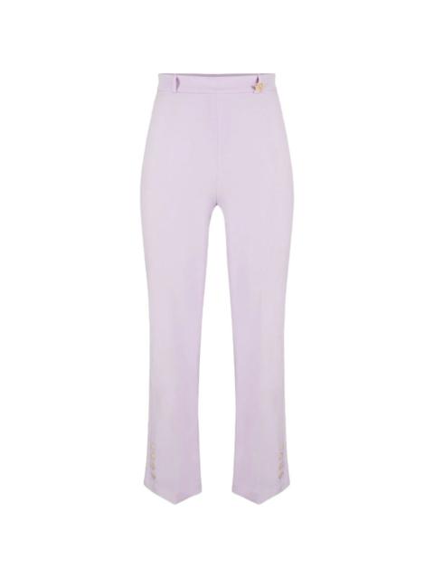 crepe button trousers