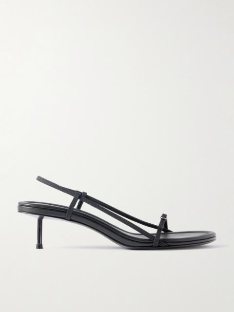 Petite Belt Recycled-twill And Leather Slingback Sandals