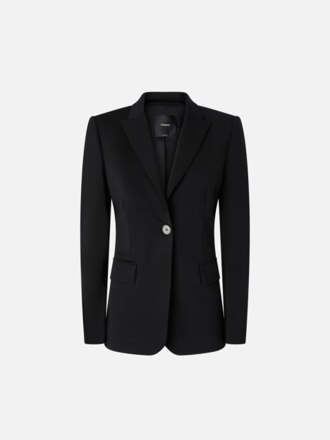 SINGLE-BREASTED BLAZER IN SCUBA-EFFECT VISCOSE