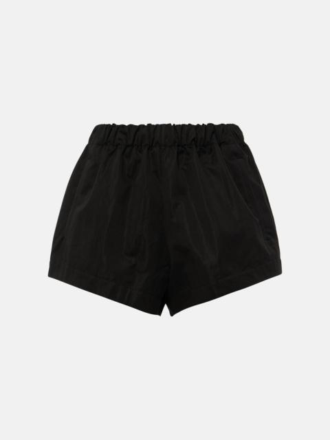 Cotton-blend drill shorts