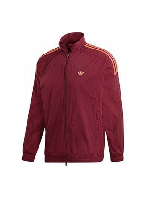adidas Originals Flamestrike Woven Track Top 'Maroon Orange' DU8132