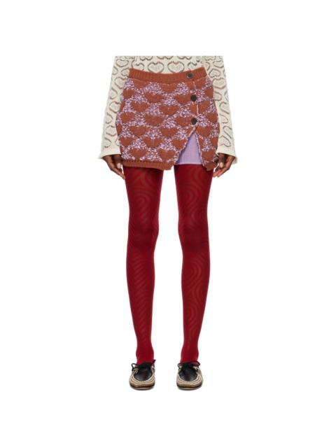 Brown Heart Miniskirt