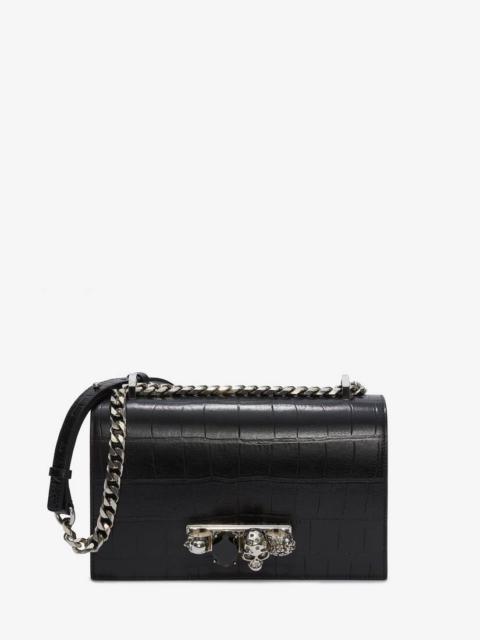 Women's Jewelled Satchel in Black