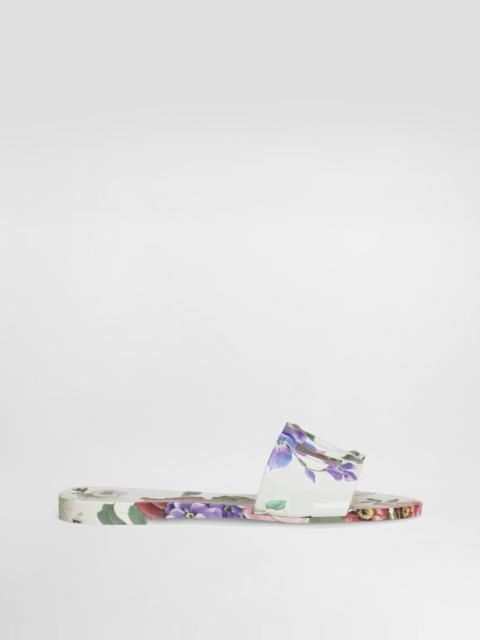 Rubber beachwear sliders