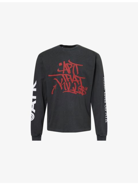 Music Lives On ATK Long-Sleeve Cotton-Jersey T-Shirt