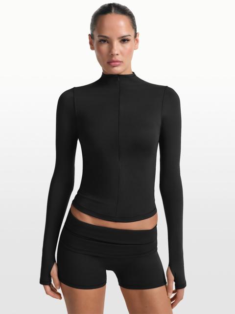 NikeSKIMS Matte Women's 1/2-Zip Mock-Neck Long-Sleeve Top