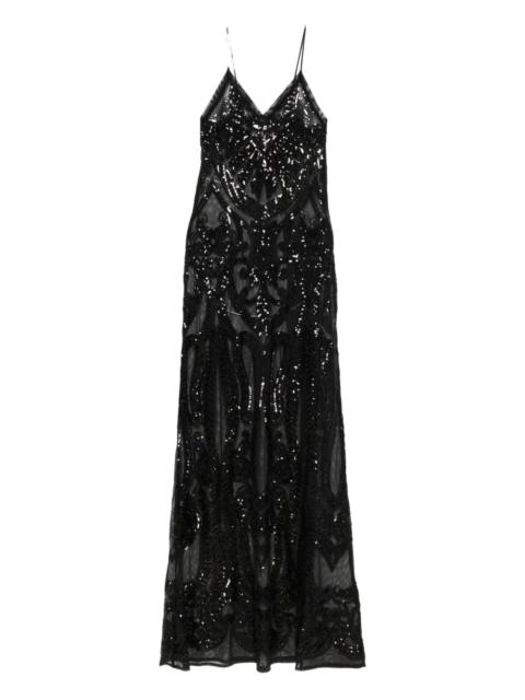 sequin-embellished gown