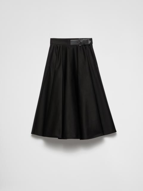 Chino circle midi-skirt