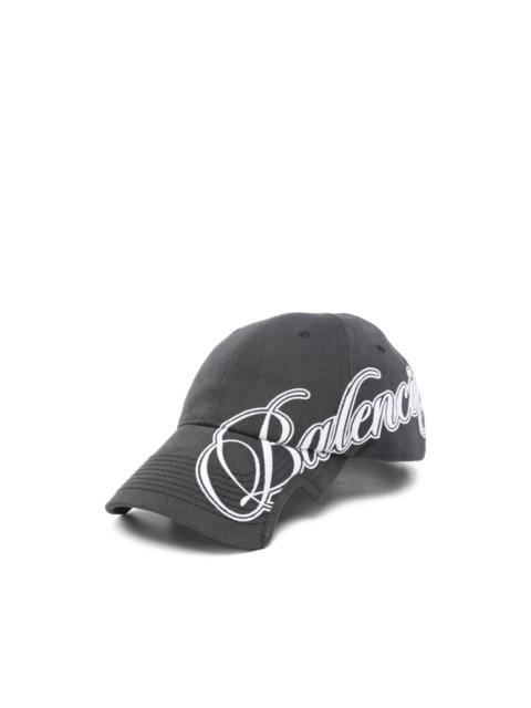 script logo drill cotton cap