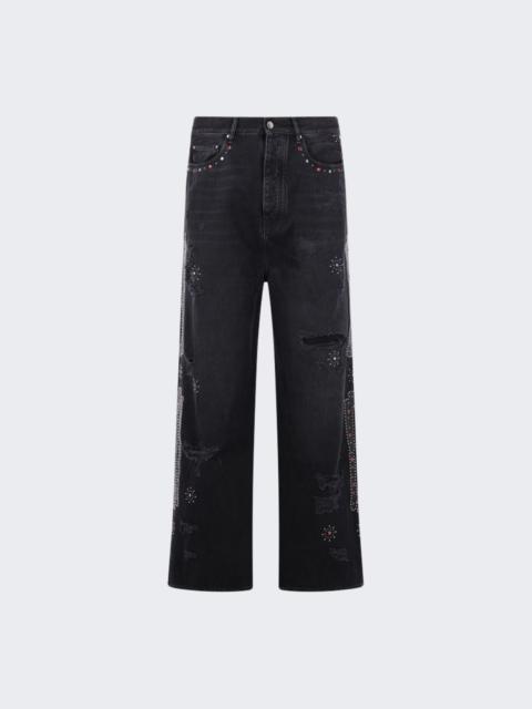 Bones Studded Baggy Jean Vintage Black