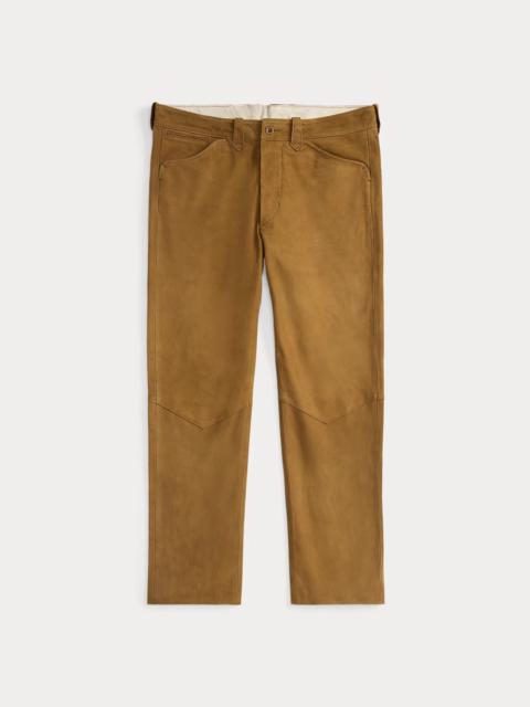 Slim Fit Suede Western Pant