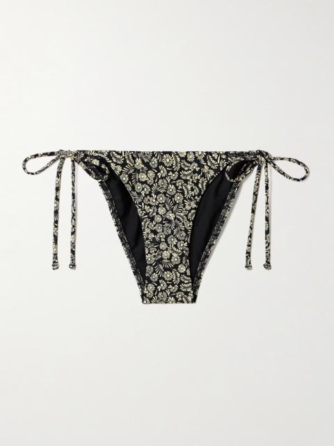 The String Floral-print Recycled Bikini Briefs