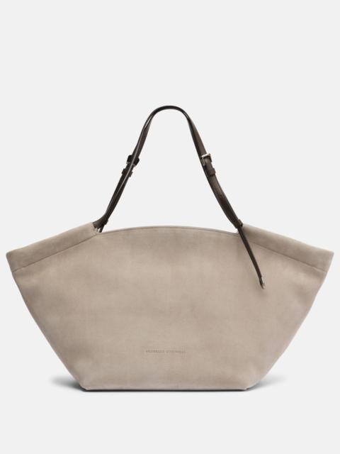 Sartorial Large suede tote bag