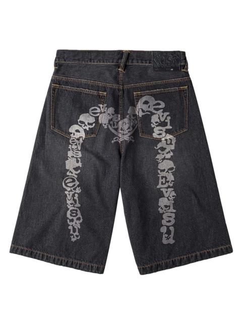 Skull Daicock Denim Shorts
