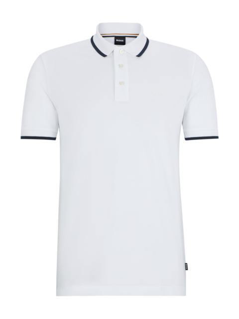 COTTON-PIQUÉ POLO SHIRT WITH LOGO DETAIL