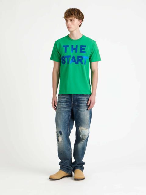 MENS 'THE START' T-SHIRT IN BRIGHT GREEN