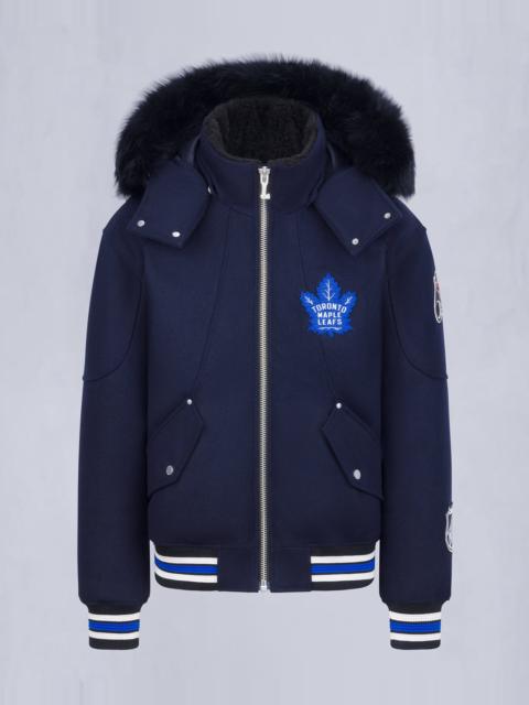 NHL X MOOSE KNUCKLES MAPLE LEAFS BOMBER JACKET