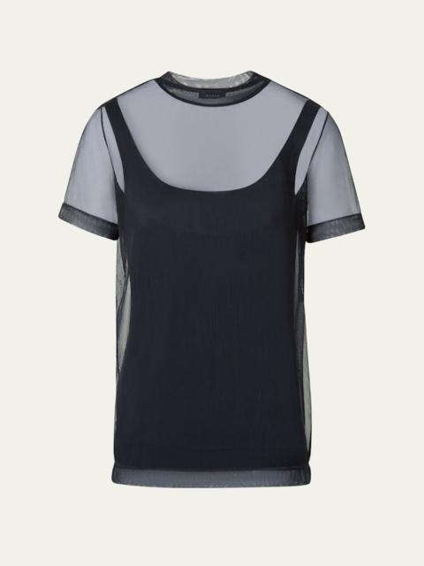 Techno Tulle Stretch T-Shirt