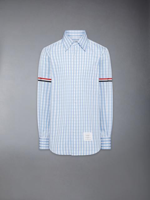 GINGHAM CHECK POPLIN ARMBAND SHIRT