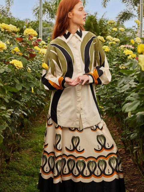 Off-White Coconut Tree Flow Skirt