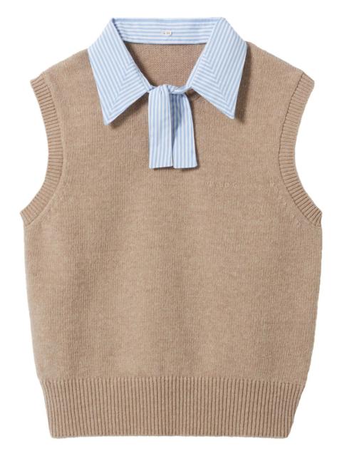 sleeveless wool top