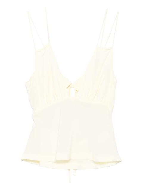 Bernie tie-front ruffled camisole