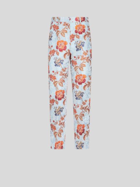 FLORAL JACQUARD TROUSERS