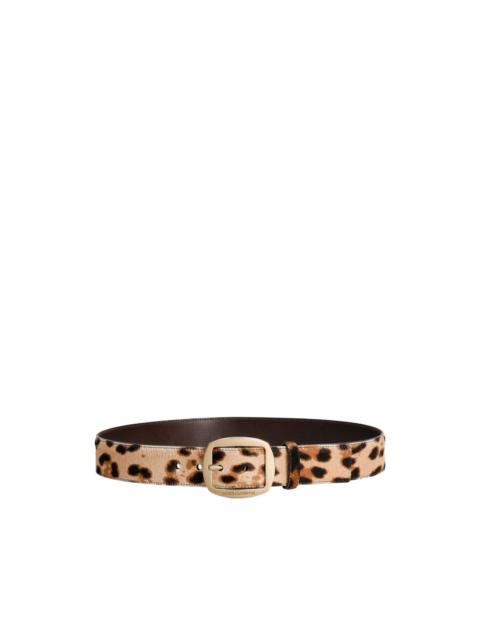 leopard-print buckle belt